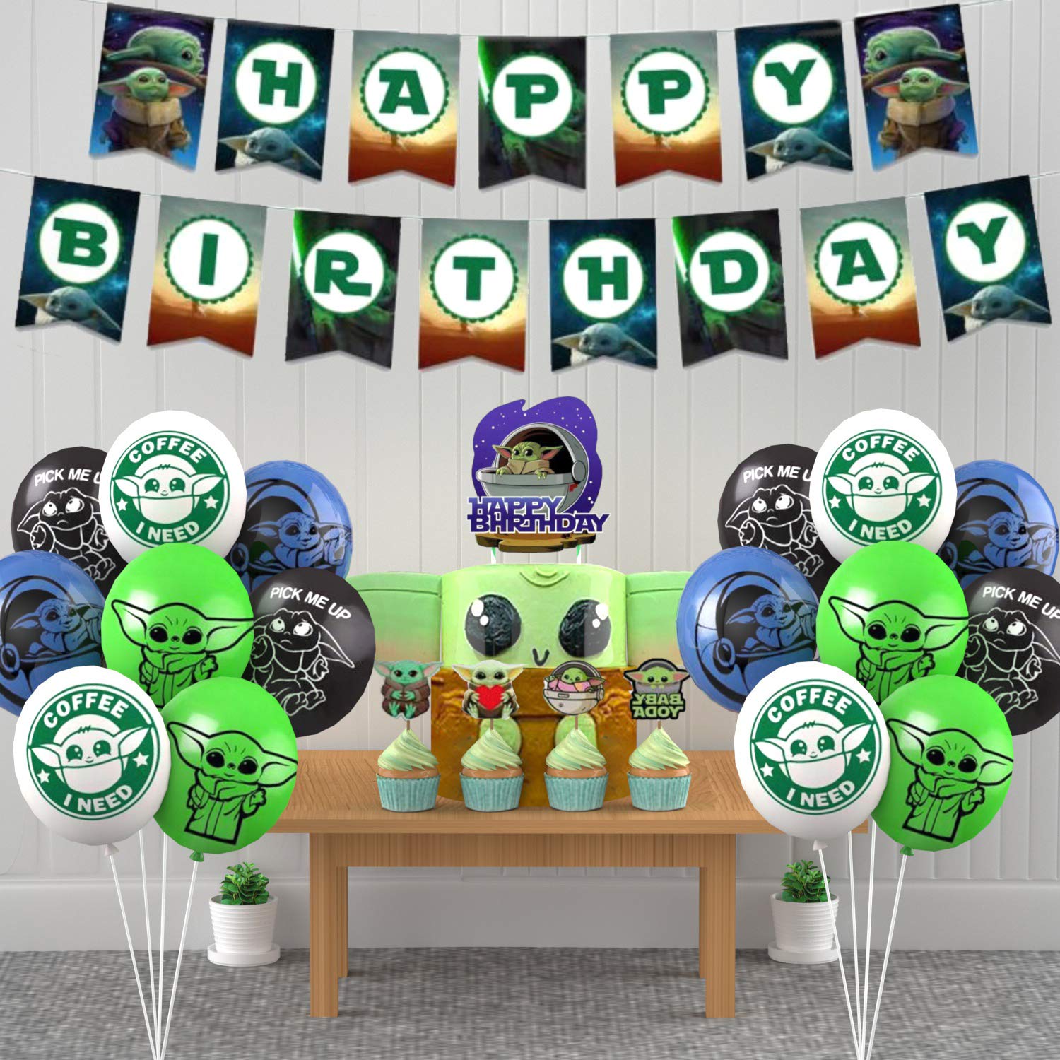 Baby Yoda Birthday Decorations Baby Yoda Birthday Part...B08TX6HT18
