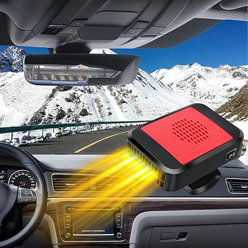 Miniatura 7 de Calentador de automóvil, 12 V, 200 W, ventilador descongelador, calentador de automóvil, 2 en 1, calefacción y refrigeración, descongelador de