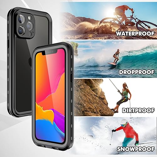 Miniatura 7 de Funda impermeable para iPhone 13 Pro Max de 6.7 pulgadas, cuerpo completo, a prueba de golpes, a prueba de polvo, protector de pantalla integrado, a