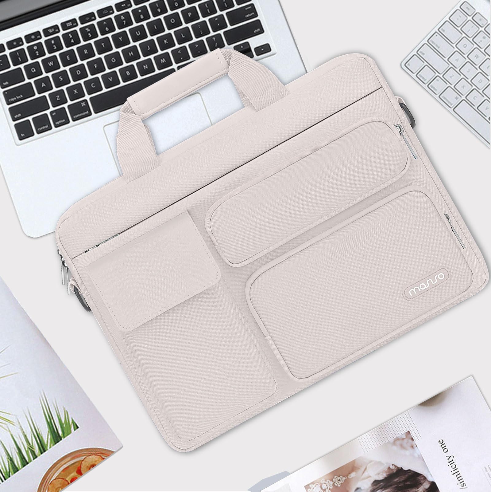 Amazon.co.jp: [MOSISO] ノートパソコンショルダーバッグ 16 インチ