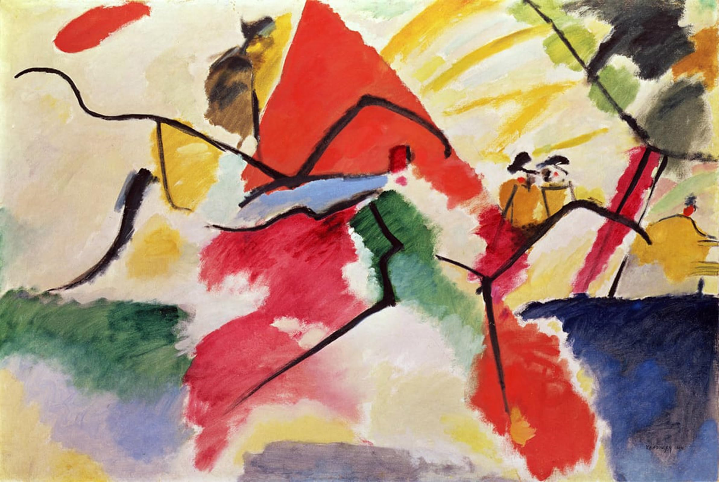 Tableau Kandinsky Improvisation poster art mural vintage 60x90cm - 5