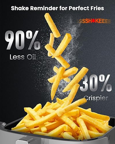 Miniatura 4 de Nuwave Brio Plus Freidora de Aire 8 Qt, Nueva y Mejorada, LIBRE DE PFAS, 7 Funciones de Cocina Digital de Un Toque que Fríen al Aire, Hornean, Asan,