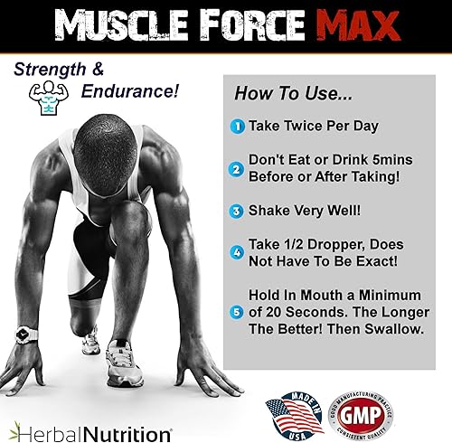 Miniatura 5 de Muscle Force Strength and Endurance - Fórmula en espray de 2 botellas, fórmula de crecimiento patentada de 175 mg, 2 onzas por botella