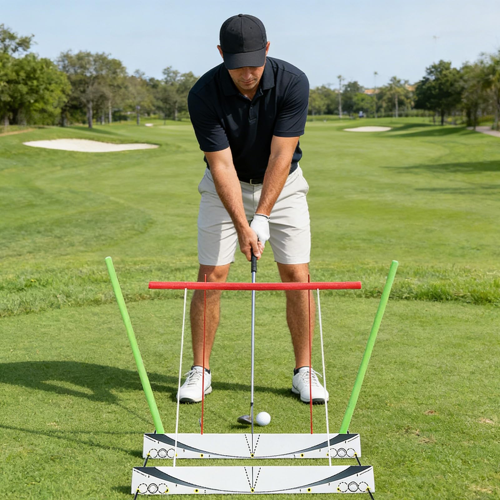Swing Trainer de Golf con Auxilio Set de Entrenamiento para Mejorar la