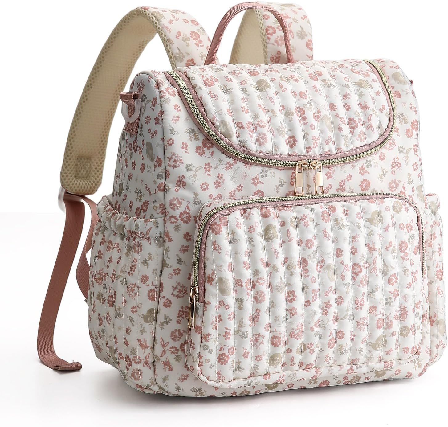 Printed Diapers Storing Bag Large-Capacity Floral Backpack