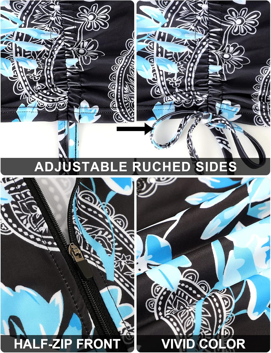 LURANEE Womens Short Sleeve Rash Guard Shirts UPF 50+ Side Adjustable Wetsuit Swimsuit Top S-XXL - Image 5