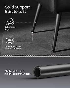 VASAGLE Storage Ottoman Bench, PU Leather, Steel Legs