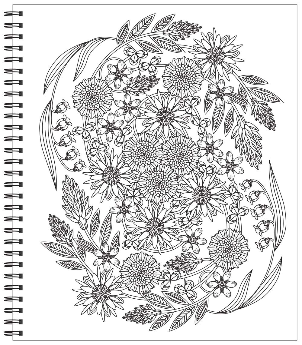 Color & Frame - Fresh Flowers (Adult Coloring Book) image 4