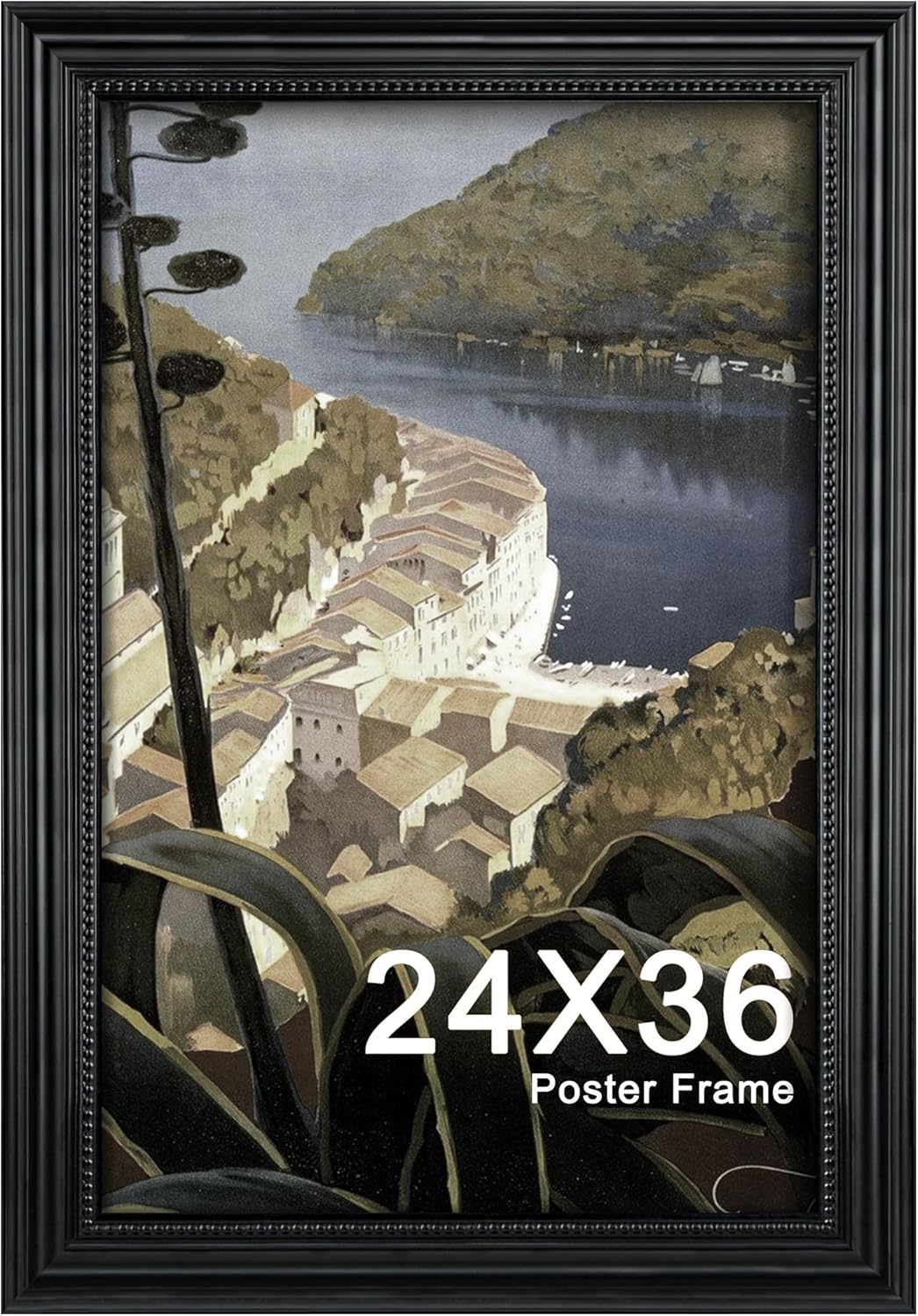 24x36 Poster Frame, Vintage Black 24 x 36 Poster Frame with HD Plexiglass Durable for Horizontal or Vertical Wall Mounting, 1 Pack Black 24x36