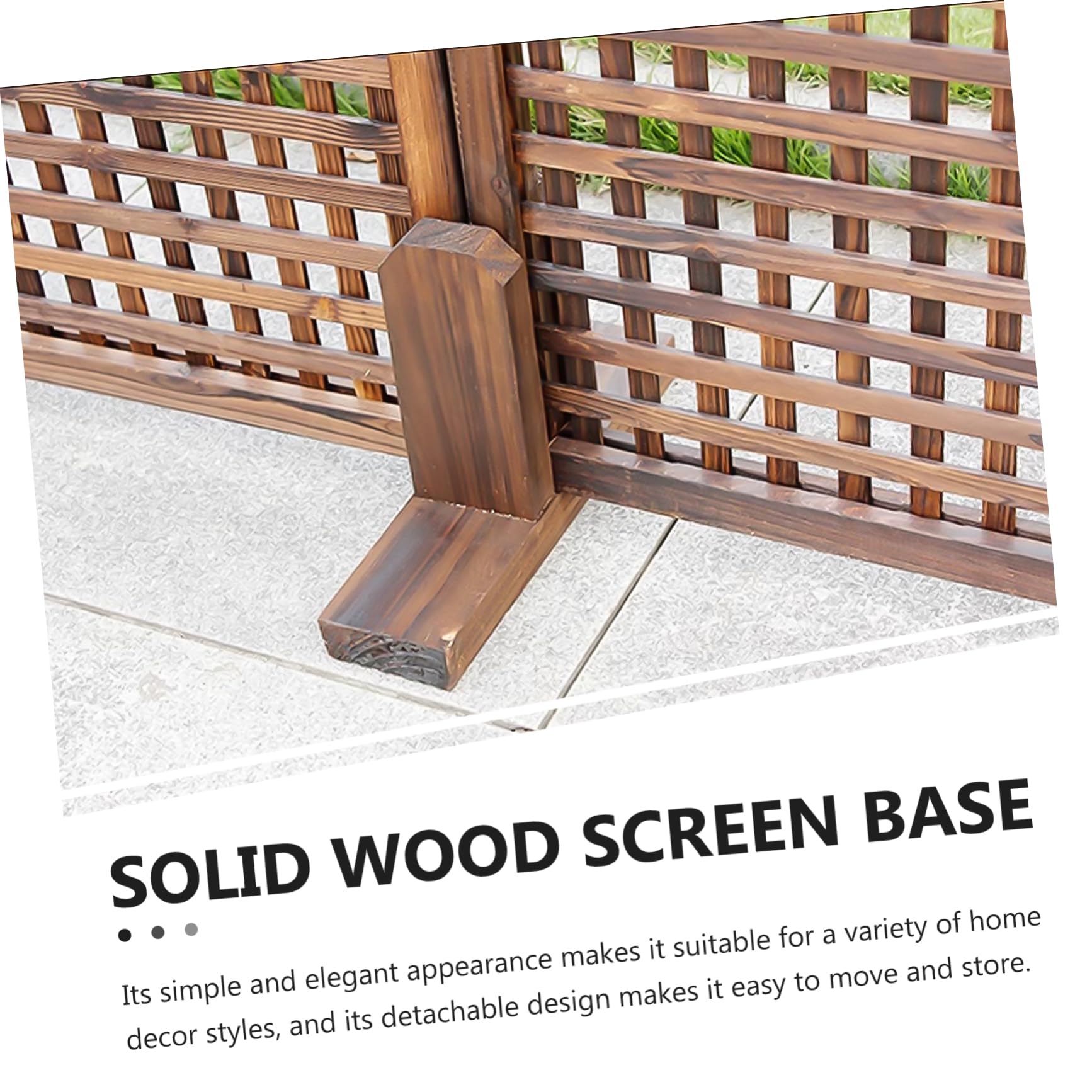 Soporte divisor de ambientes de madera maciza, soporte extraíble para oficinas, hoteles, restaurantes y más, base gruesa estable para un apoyo seguro y uso versátil