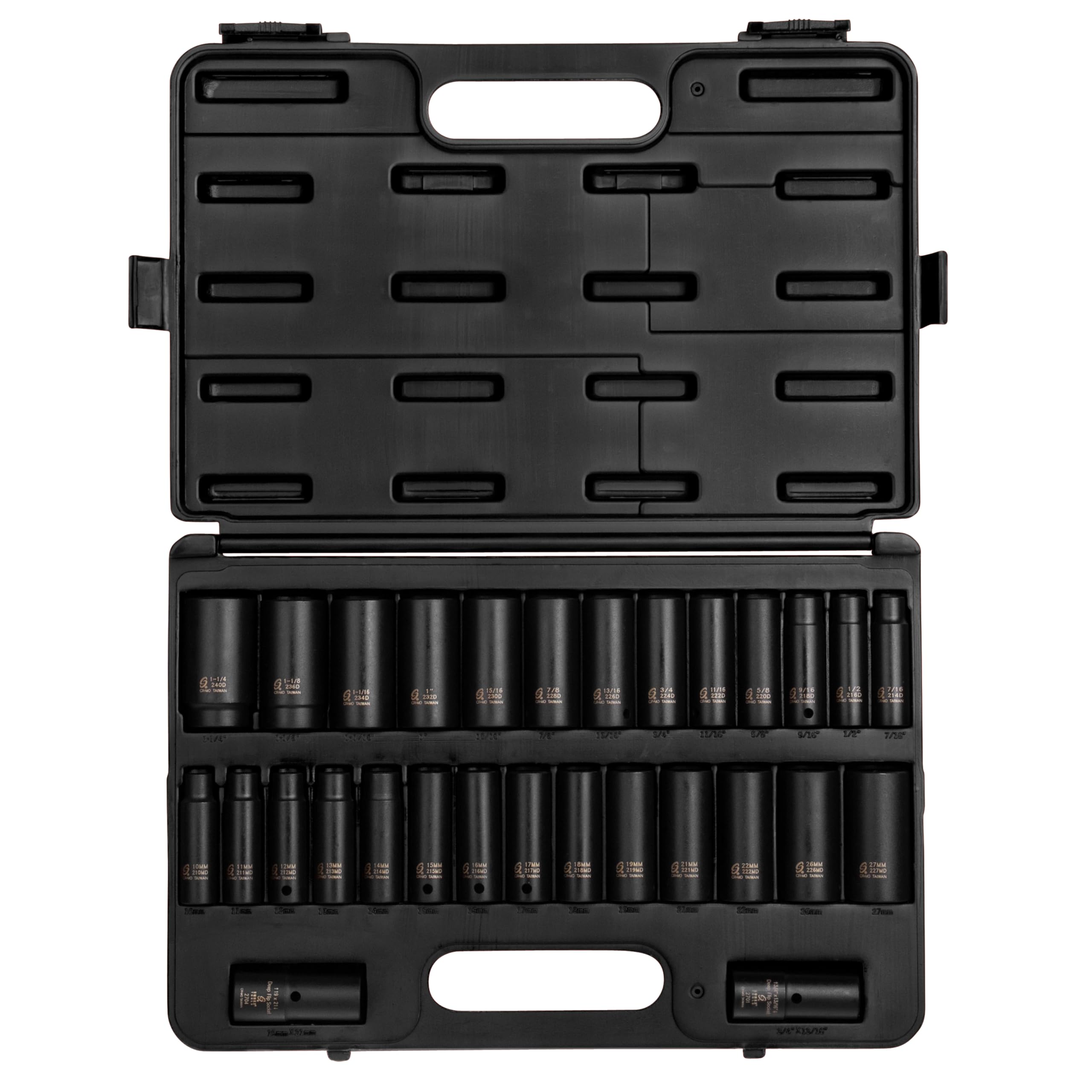SUNEX 5153DD Double Deep 1/2 Impact Socket Set