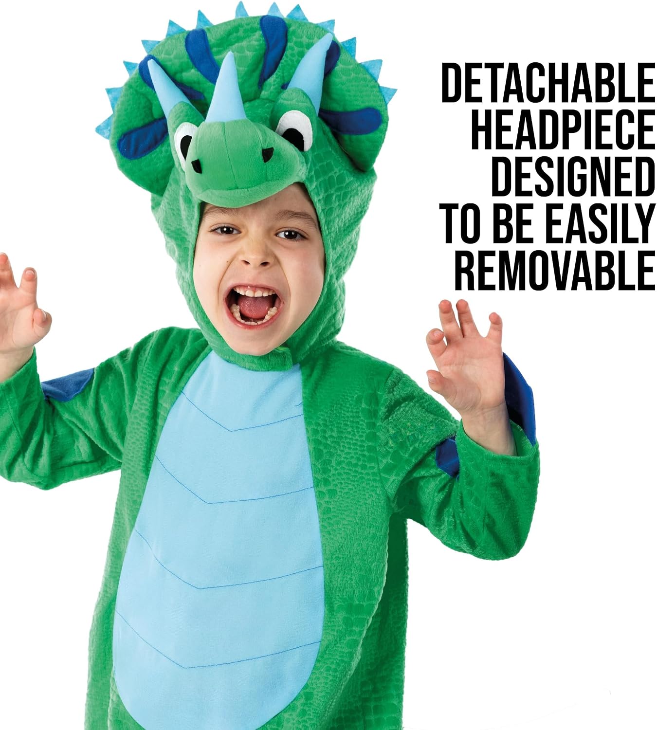 Morph Triceratops Costume for Kids, Toddler Dinosaur Outfit, Dinosaur Onesie Kids, T-Rex Dress Up
