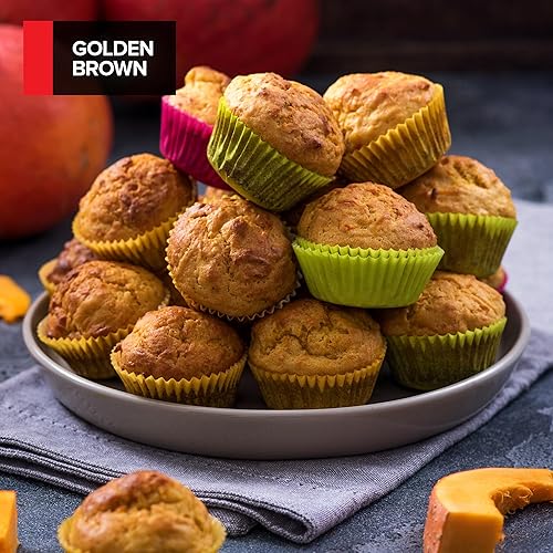 Miniatura 6 de Stock Your Home (20 latas desechables para magdalenas de 6 tazas, moldes de papel de aluminio para magdalenas, lata de aluminio para hornear,