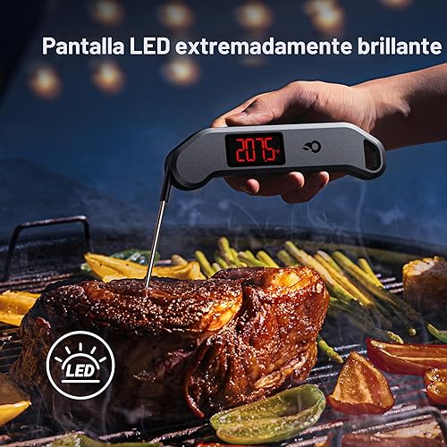 Miniatura 5 de Termómetro digital profesional para carne, lectura instantánea de 1 segundo, precisión de  0.5 , termómetro de alimentos certificado NIST y NSF,