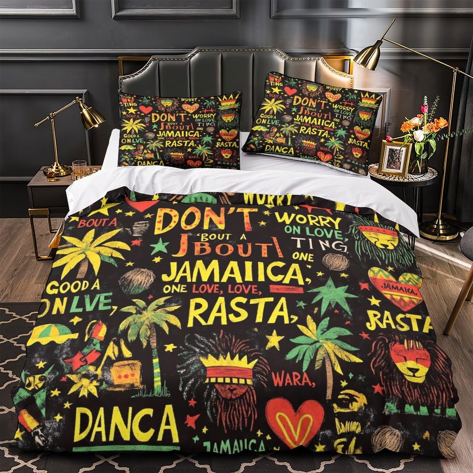Housse de couette Jamaica confortable et facile à laver sans aucun repassage nécessaire