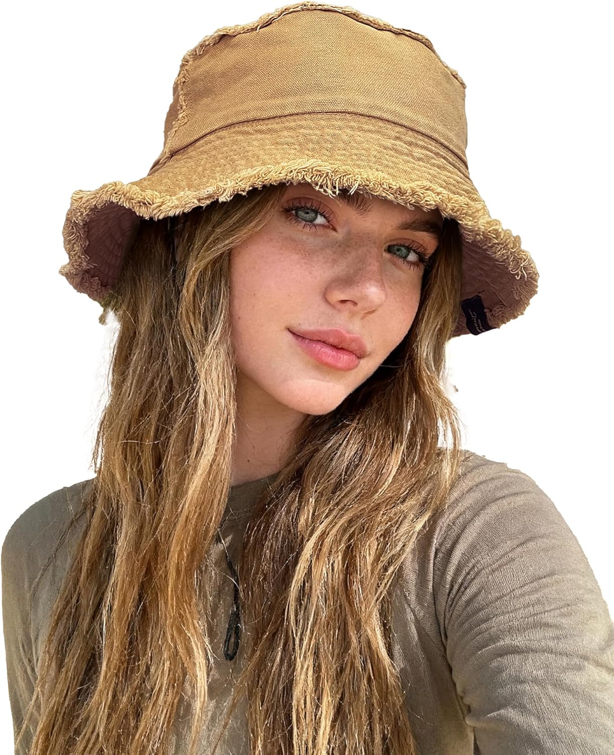 Clakllie Bucket Hats for Women Men Summer Fisherman Cap Washed Cotton Sun Hat Packable Hiking Cap Outdoor Travel Beach Hat