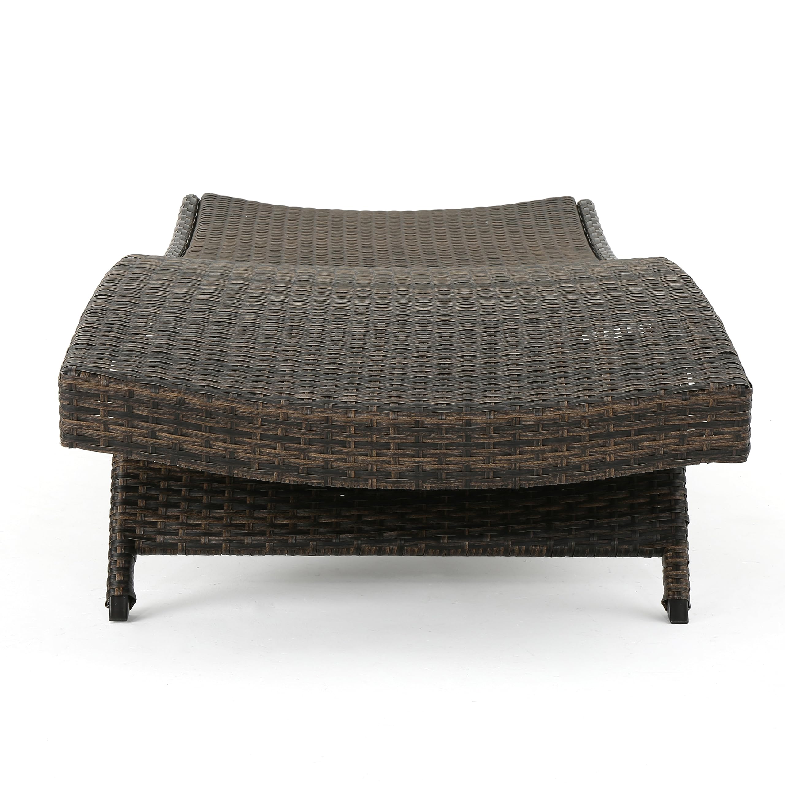 Photo 1 of ***FACTORY SEALED***Christopher Knight Home Thira Outdoor Wicker Chaise Lounge with Aluminum Frame, Mix Mocha