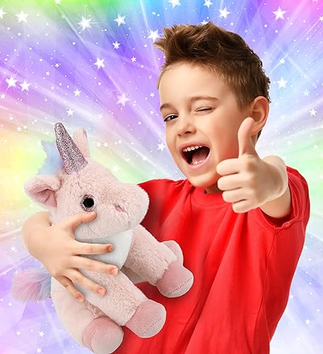 Miniatura 2 de DolliBu Animal de peluche de unicornio rosa  unicornio suave abrazable adorable juguete de peluche de unicornio para jugar lindo regalo de fantasía