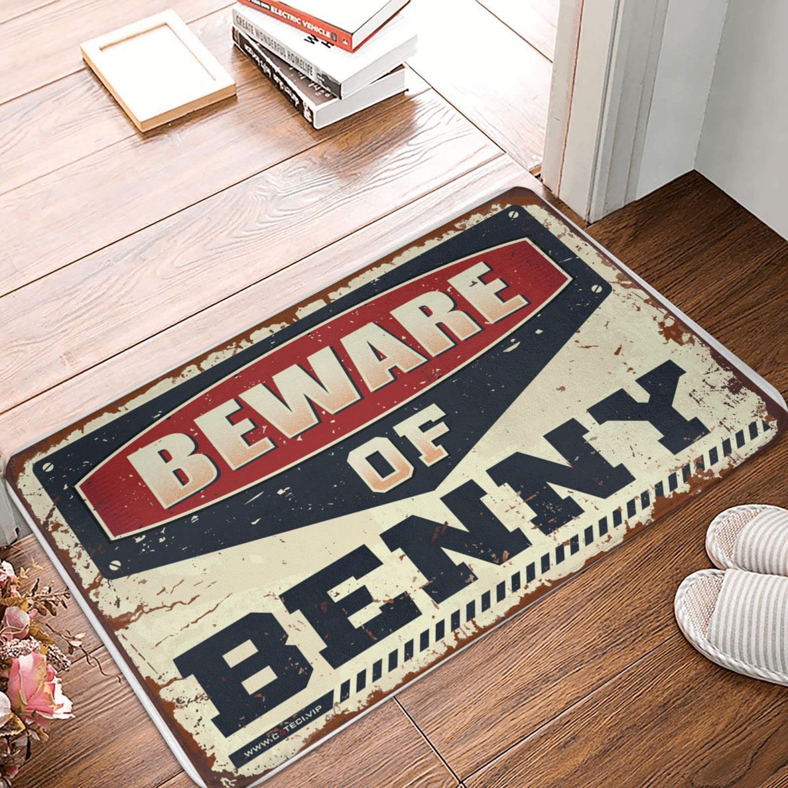 Tapis de cuisine rustique anti-saleté - Paillasson Man Cave pour sol propre 50x80