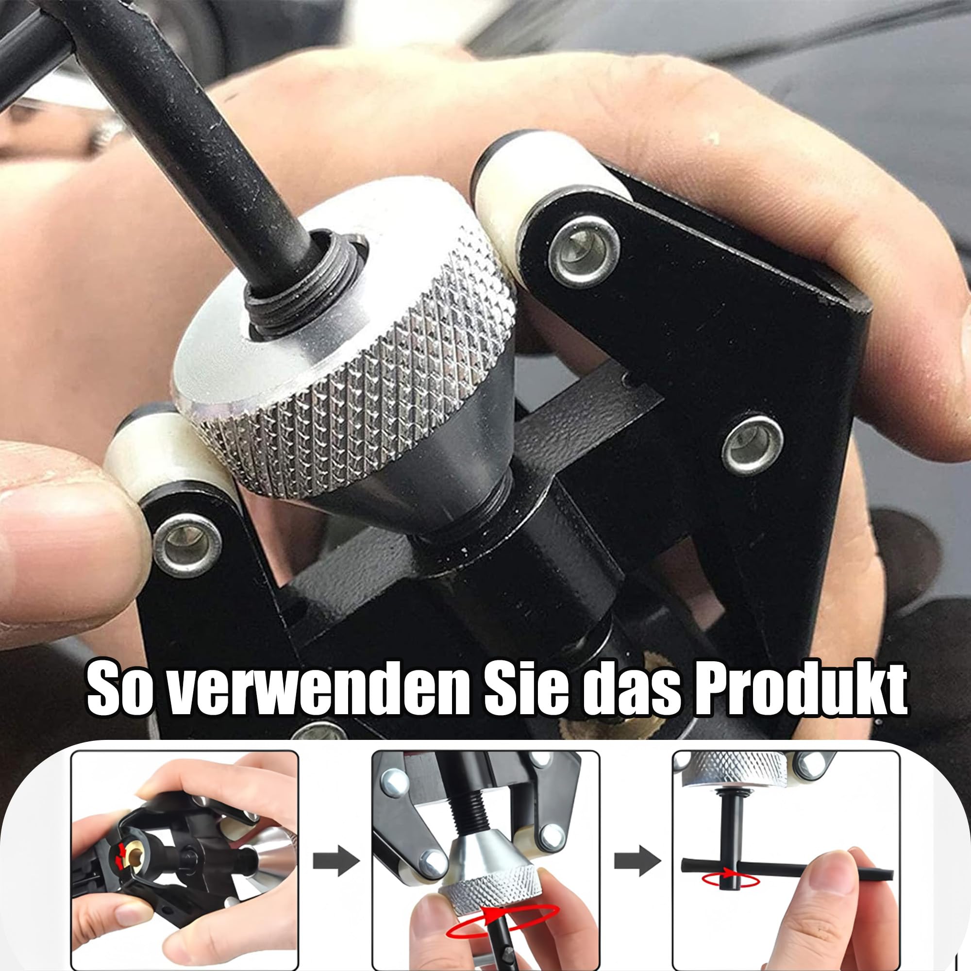 Scheibenwischer Abzieher für Auto: 3 Stück Einstellbar Wischerarm-Abzieher Werkzeug Scheibenwischer aus Stahl für Automobile, Einstellbare Maximale Öffnung 50 mm