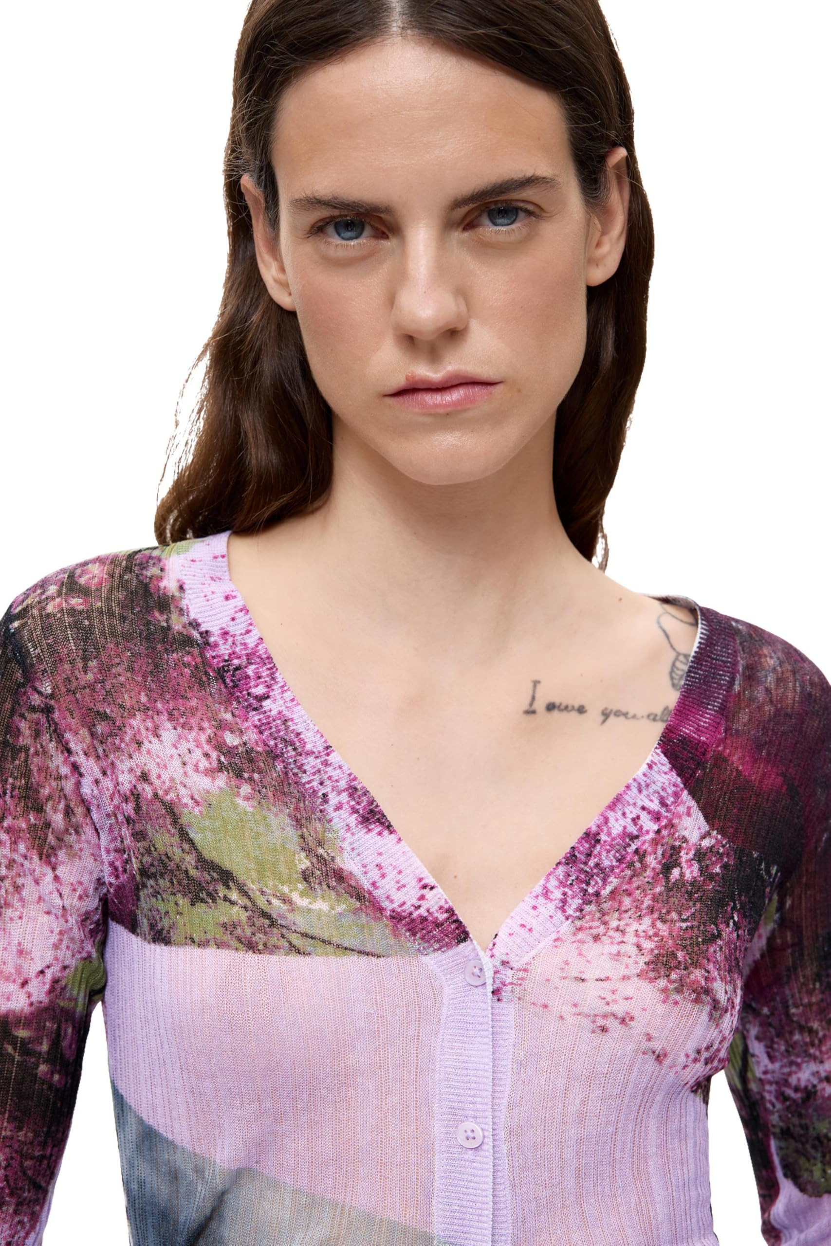Desigual Jers_Mountains bluza damska, Czerwone, L