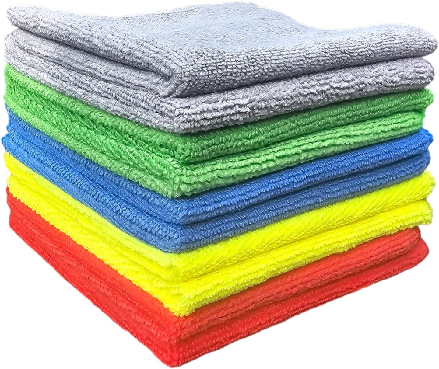 M.Home Microfiber Cleaning Cloths, Pack of 10, Premium Microfiber