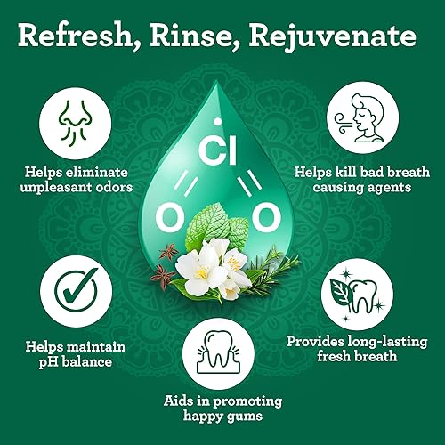 Miniatura 4 de GuruNanda Enjuague Bucal Armonizador de Aliento de Doble Barril - Refresca el Aliento - Sin Alcohol y Fluoruro con Clorito de Sodio y Aceites