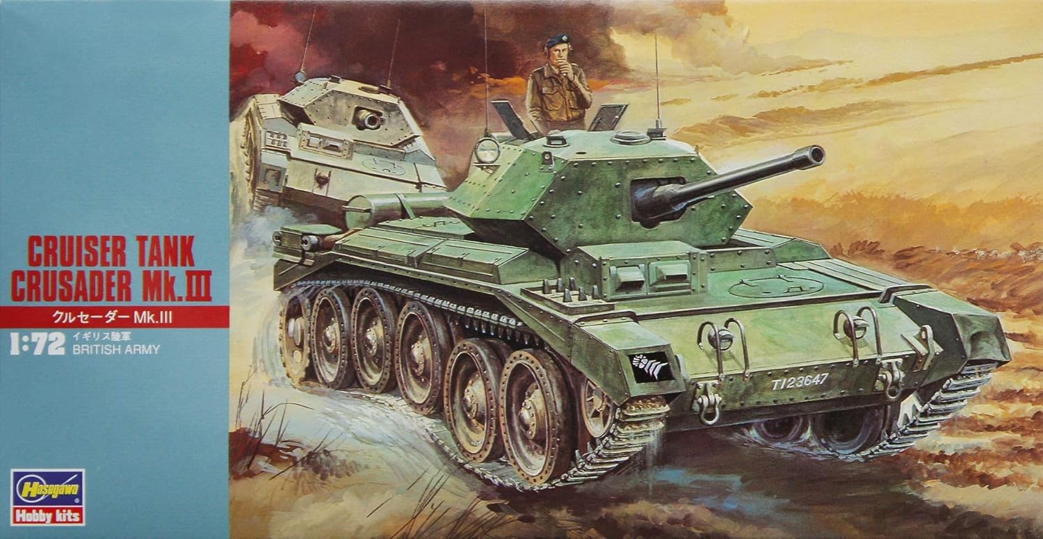 Hasegawa 1/72 Scale Cruiser Tank Crusader Mk.III - Plastic Model Building Set # 31126