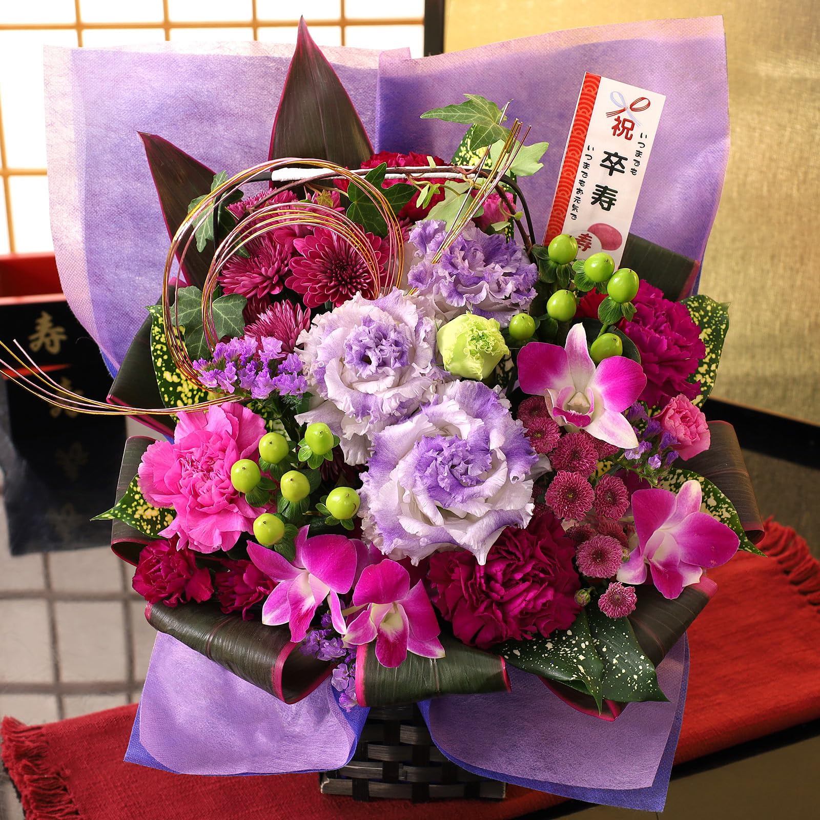 のんのん様専用♡カーネーション♡パステル紫ローズ♡フラワーリース