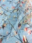 GERINLY Scarfs pour les femmes Écharpes et écharpes en coton imprimé aux oiseaux floraux légers pour le châle de printemps
