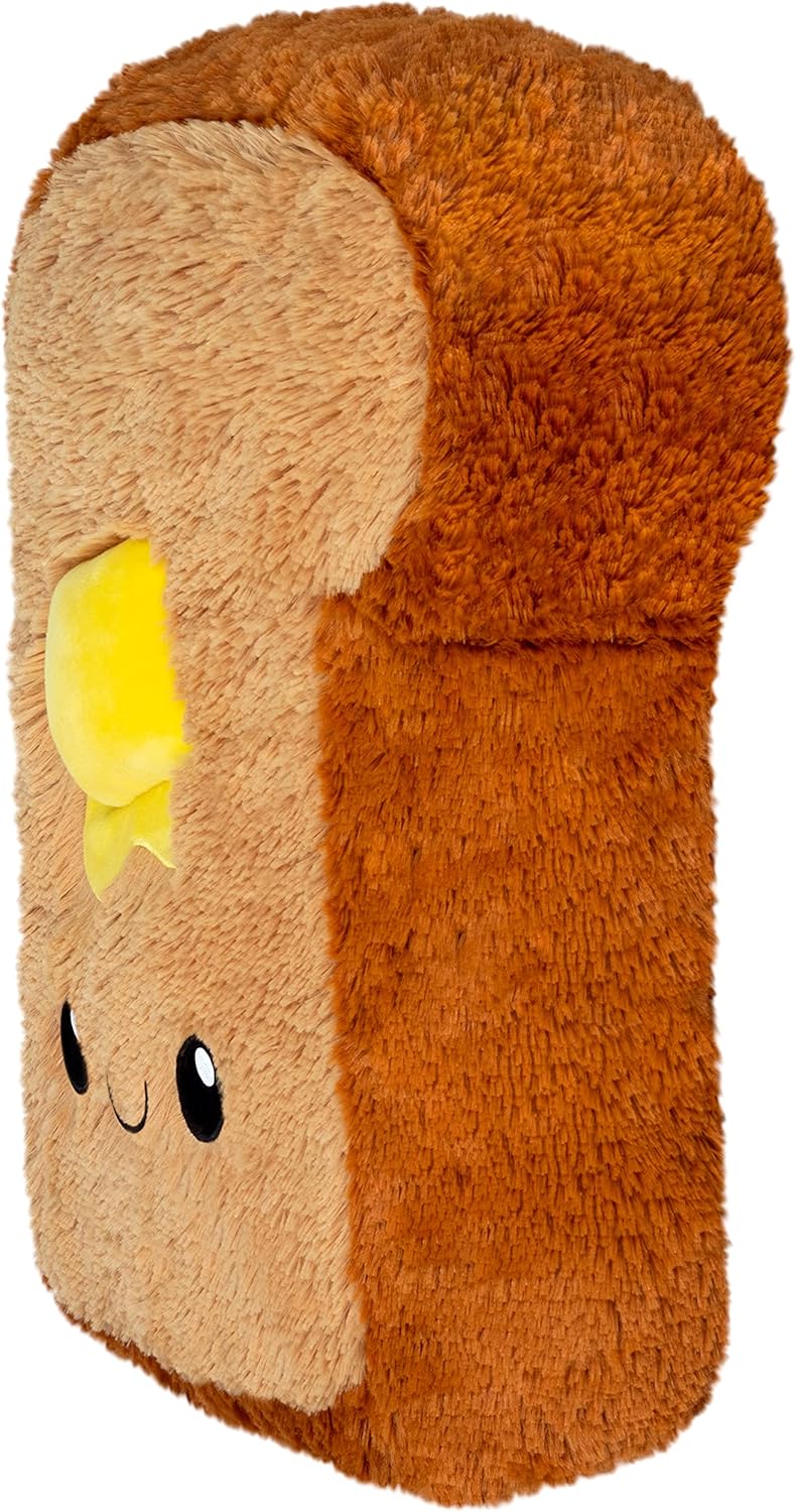 Squishable - Buttered Toast - Comfort Food Collection - 17 in - Soft Toy Collectible Stuffed Animal