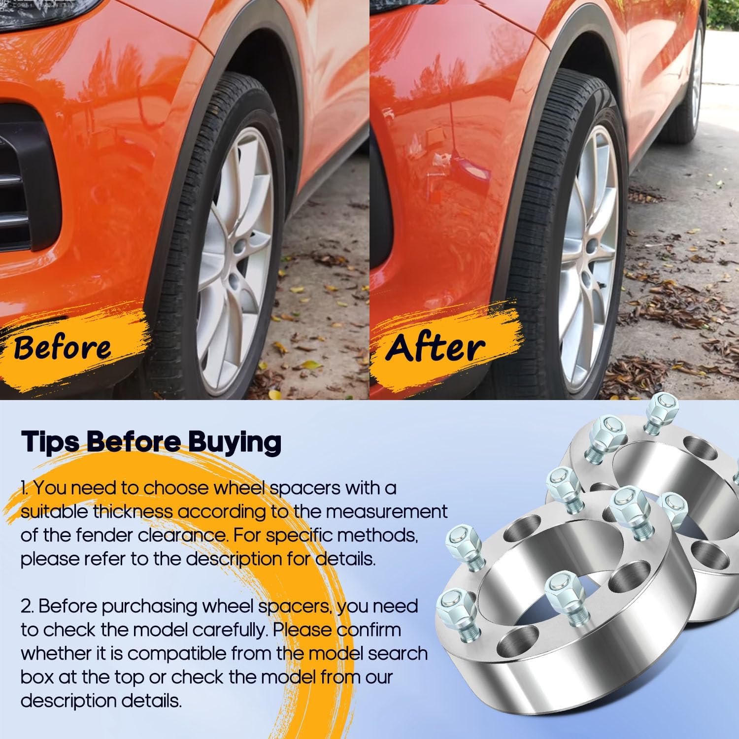 OCPTY 5x5.5 to 5x5.5 Wheel Spacers 2 inch 5x139.7 for for E-150 5 lug with 1/2x20 Studs Adapters 108mmCB Replacement fit for Ram 1500 for F150 for F100 for Truck 2pcs