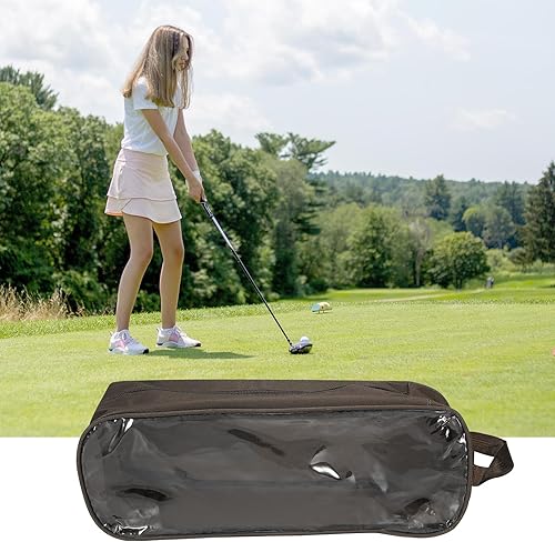 Miniatura 10 de PATIKIL Bolsas de zapatos de golf, bolsa organizadora de zapatos deportivos portátil, bolsa transpirable con cremallera para zapatos deportivos