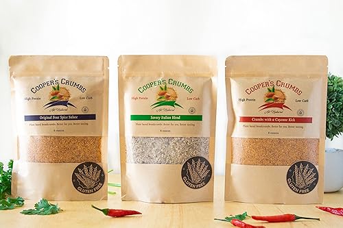 Miniatura 5 de Cooper's Crumbs Alternativa natural de migas de pan baja en carbohidratos, sin gluten, alta en proteínas, vegana, certificada Kosher, paleo, keto