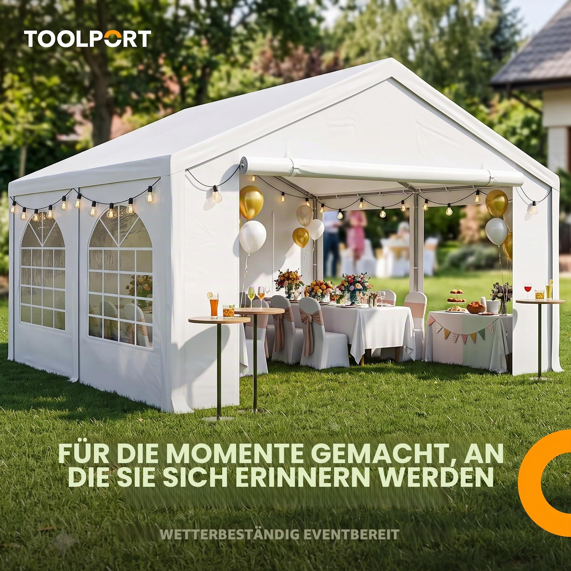 pavillon zelt 5x5 TOOLPORT Hochwertiges Partyzelt m ca. 240g/m² PE Plane Gartenzelt Festzelt Wasserdicht weiß Die besten Die Besten bike pedals and shoes combo Color:Coyote Tan