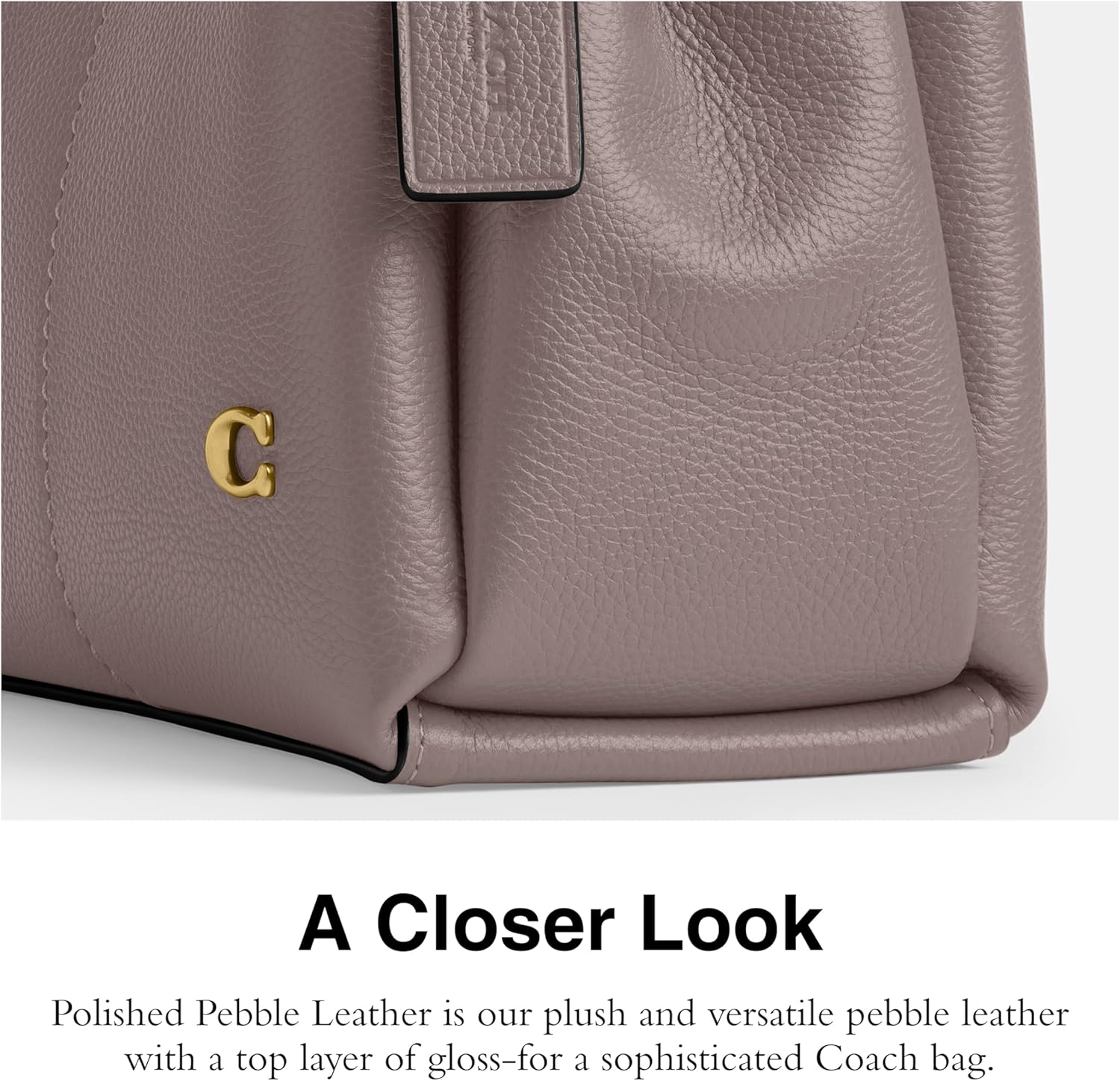 COACH Polished Pebble Leather Lana Shoulder Bag 23 - Image 4