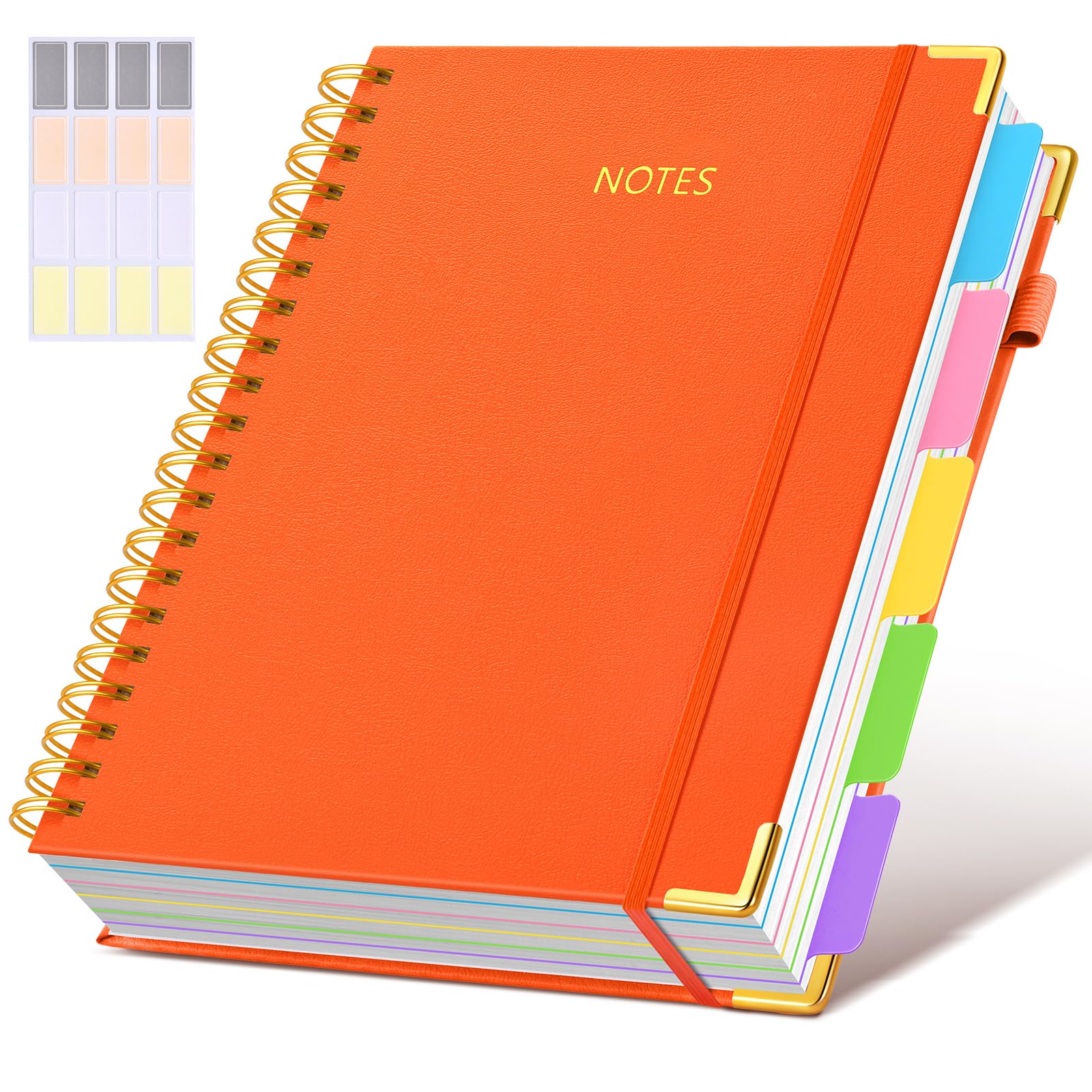 dilitego Hardcover Spiral Notebook 8.5"x11" (300 Pages, Orange) | Acid-Free Paper for Smooth Writing - main product image