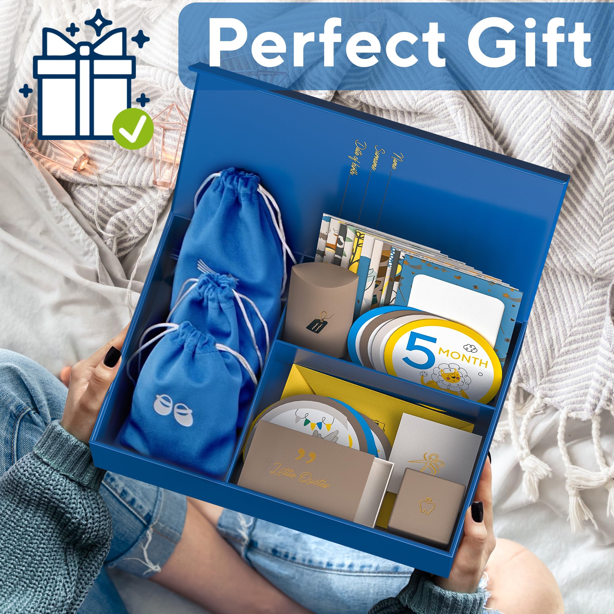 Ultimative Baby-Erinnerungsbox für Jungen und Mädchen – einzigartige Geschenke für neue Eltern für Paare – 10 schöne Andenken-Ideen im Inneren – perfekt für werdende Eltern, Babyparty, Geschenk für
