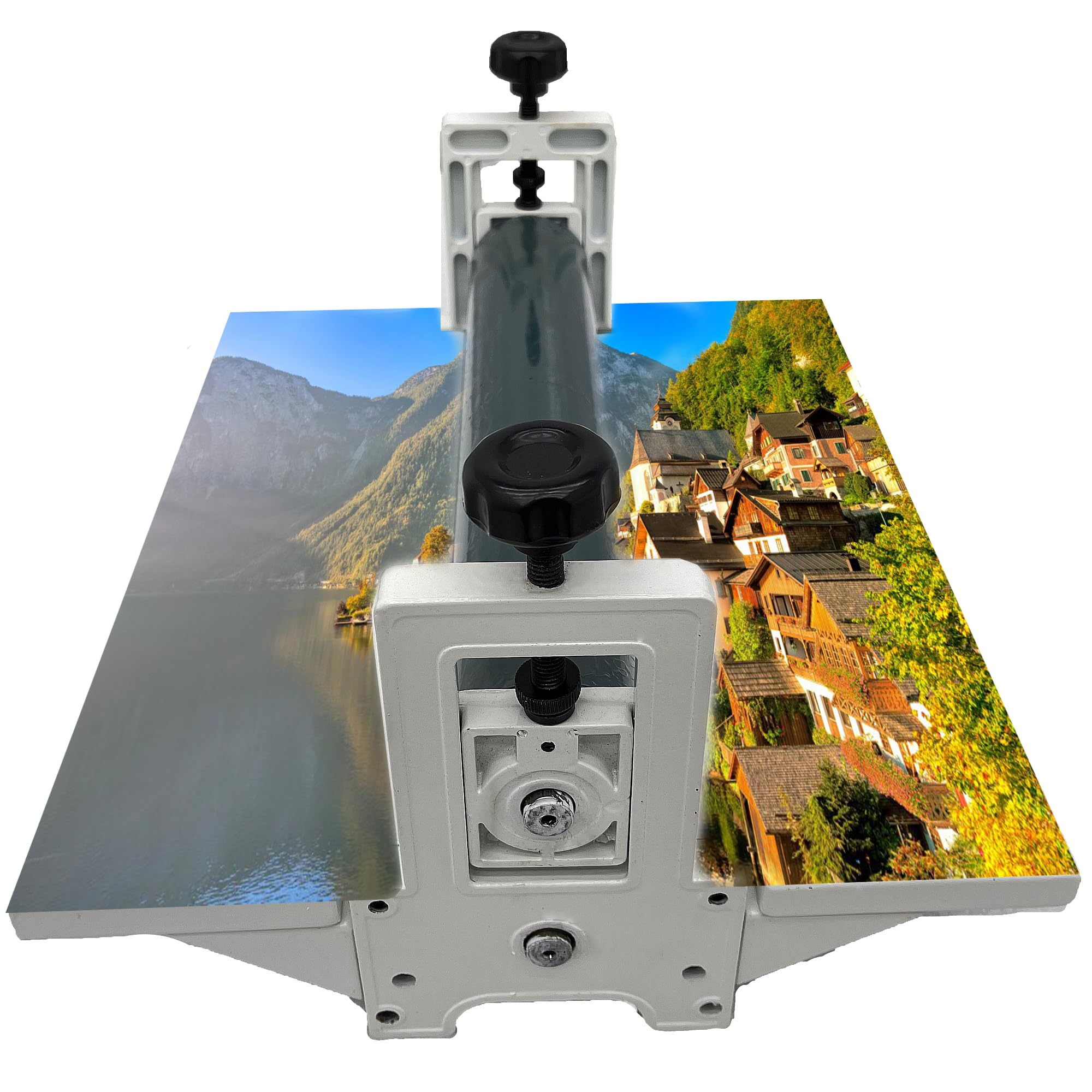 HQHAOTWU Cold Laminating Machine Manual Cold Roll Laminator 30Inch Hand Crank Pressure Cold Laminator Manual Vinyl Photo Film Cold laminator for Photo Poster Laminating