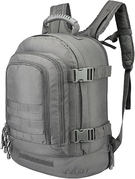 Tactical Backpacks Assault Pack 3 Day Bag Expandable Backpack Out Bag Classic Case Travel HikingGray, with Belt