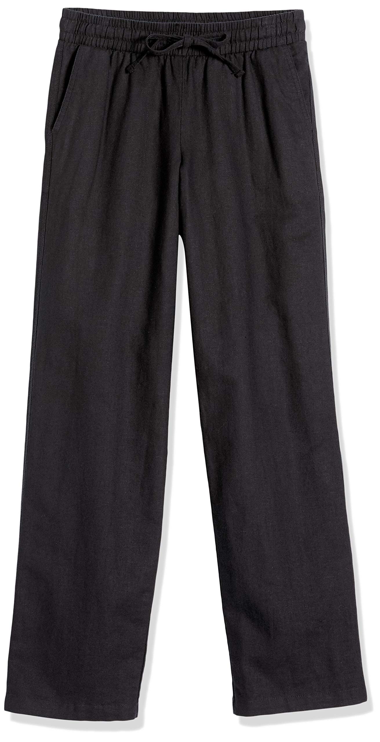 Amazon Essentials Pantalon à Jambes Larges en Lin Mélangé avec Cordon de Serrage, Coupe Décontractée (Disponible en Grande Taille) Femme
