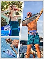 Vista 6 de HEETA Paquete de 2 bolsas impermeables, sensibles a la pantalla táctil, bolsa seca impermeable con correa ajustable para la cintura, mantiene tu