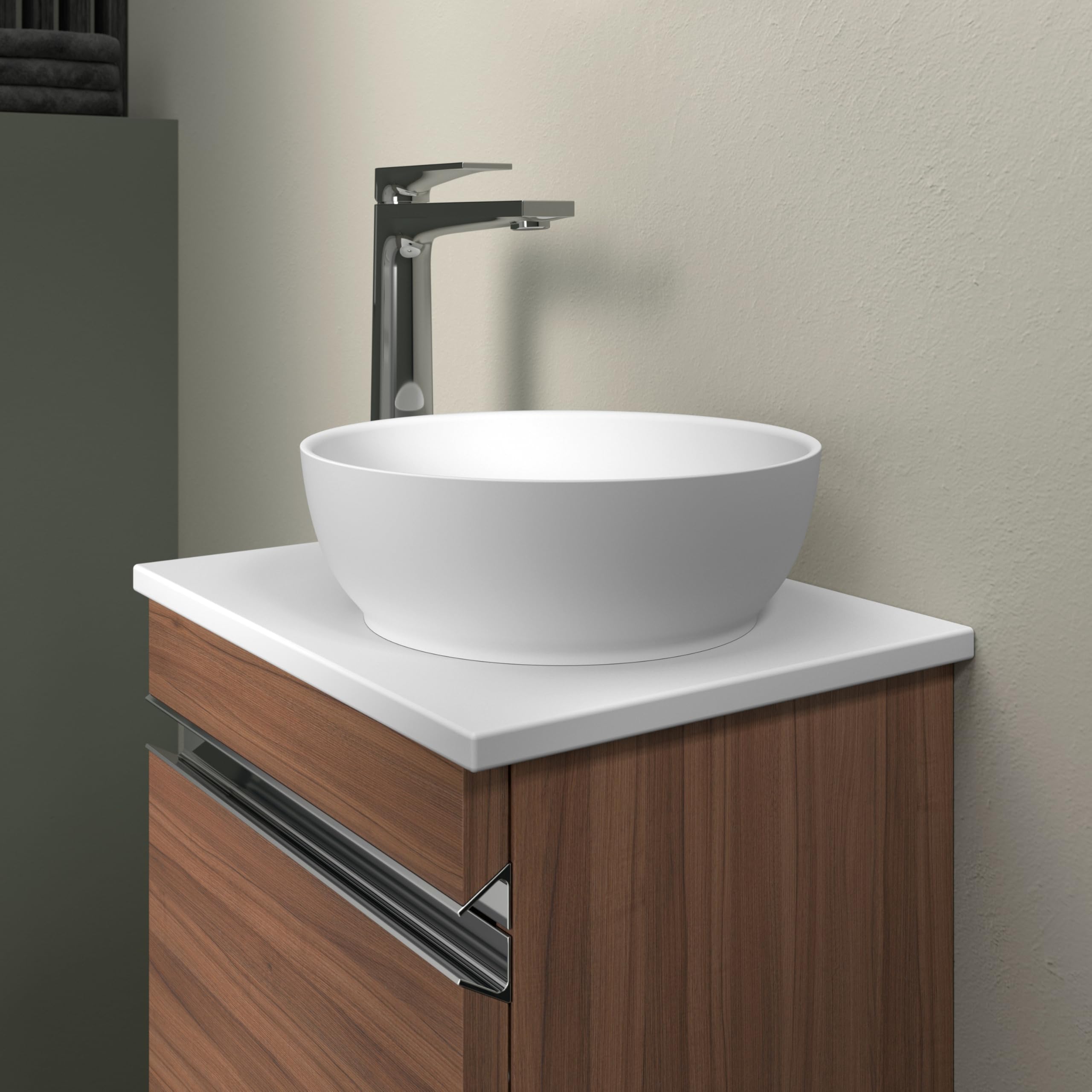 Duravit Sivida lavabo à poser, rond, 300x300mm, sans trou pour robinet, sans trop-plein, 2660023200, Couleur: blanc