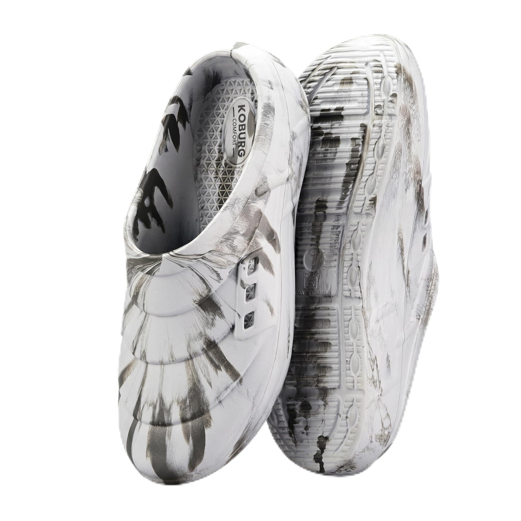 koburg Plasma Pro Marble Clogs for Men | Casual Walking Clogs | Sandals | Comfortable | Light Weight | Anti-Skid | Waterproof | Extra Soft KFM-174-picture-21