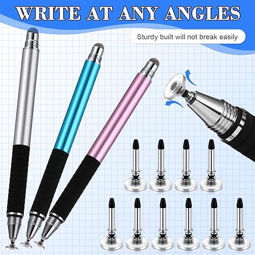 Miniatura 3 de Yexiya 36 puntas de lápiz capacitivo, puntas de repuesto solo de alta precisión reemplazables, tapas de disco de lápiz capacitivo universal de forma