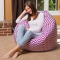 Vista 357 de Posh Creations - Puff para niños, adolescentes y adultos, incluye funda extraíble y lavable a máquina, tamaño grande de 38 pulgadas, lona con diseño