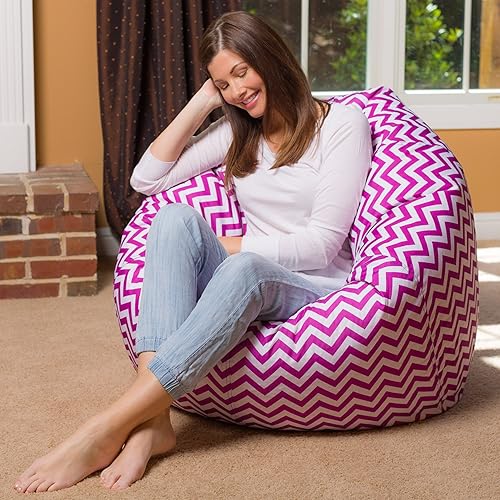 Miniatura 362 de Posh Creations - Sillón puff para niños, adolescentes y adultos, incluye funda extraíble y lavable a máquina, grande de 38 pulgadas, piel de conejo