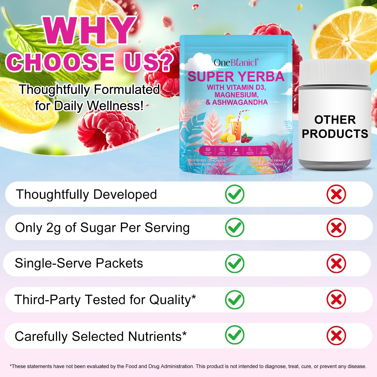 Infusión Super Yerba Mate - 30 Sobres | Energía Natural + Enfoque Mental, 2g Azúcar | Sabor Lima Refrescante con Vitamina D3