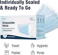 Vista 2 de WECARE - Cubrebocas desechable con envoltura individual, juego de 50 máscaras estampadas, 3 capas