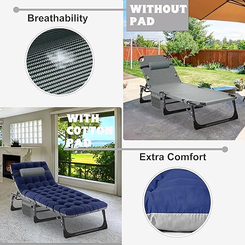 Miniatura 134 de ABORON Cuna de campamento para adultos de 28 pulgadas extra ancha, 2 unidades, catre Oxford 1200D resistente para dormir, cama de campamento